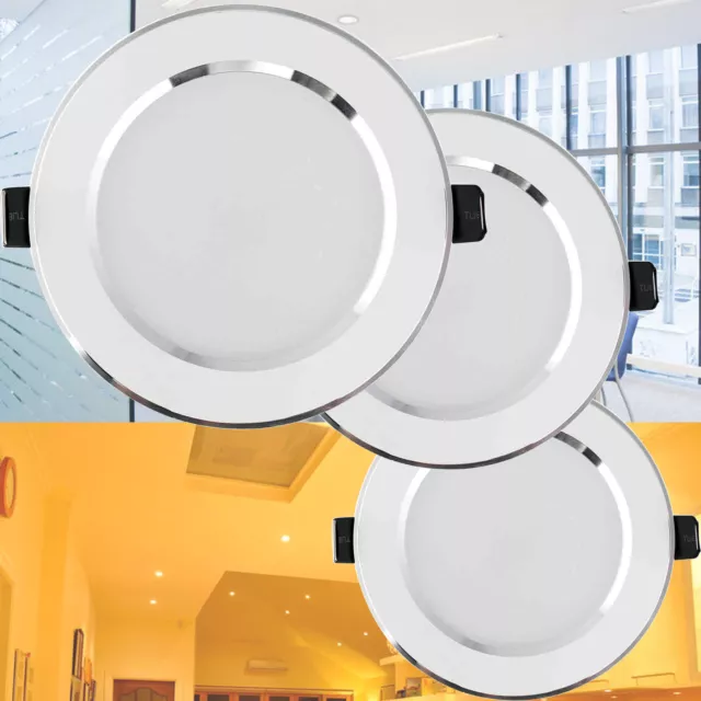 Dimmable LED Panel Downlight Recessed Ceiling Light 3W 5W 7W 9W 12W 15W 18W Lamp