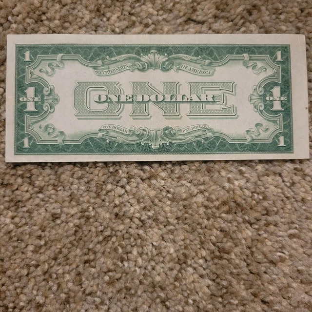 1928 B series $1 One Dollar Silver Certificate Currency Note Bill Funnyback