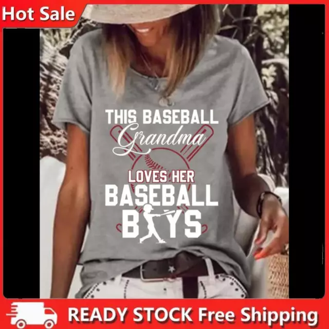 This baseball grandma loves her Baseball boys T-shirt Tee-013495 (Light Grey XL)