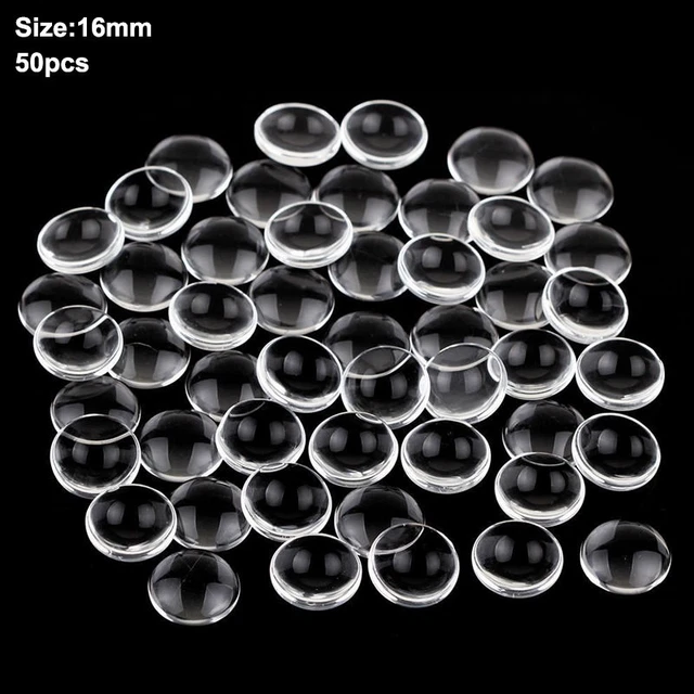 DIY Transparent Clear Crystal Round Flat Back Glass Cabochon Scrapbooking Hot