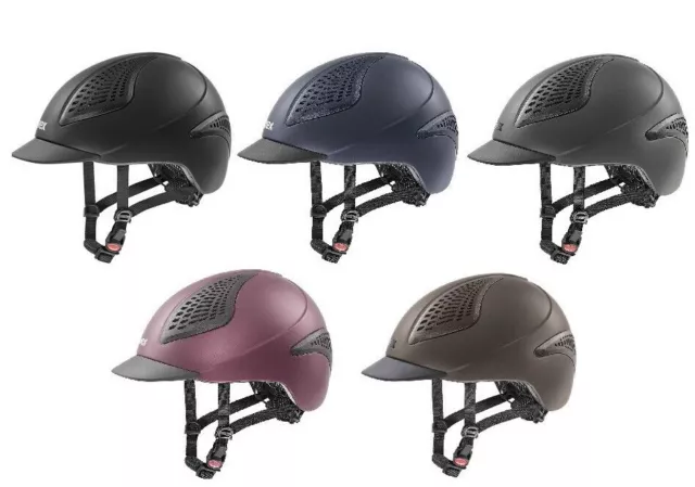 Uvex EXXENTIAL II Riding Helmet Adjustable Hat Black/Blue/Mocca/Grey/Ruby S-XL