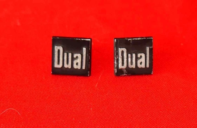 Lot De 2 Logos Métal Gauer - Vintage Pour Enceintes Acoustiques, Occasion