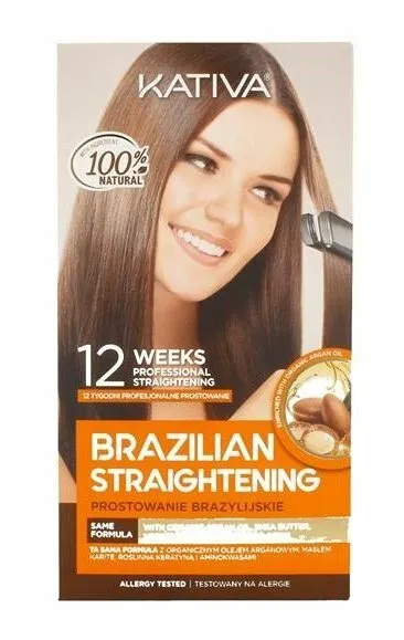 Kativa Keratin & Argan Oil Alisado Brasileño Hair Straightening KIT