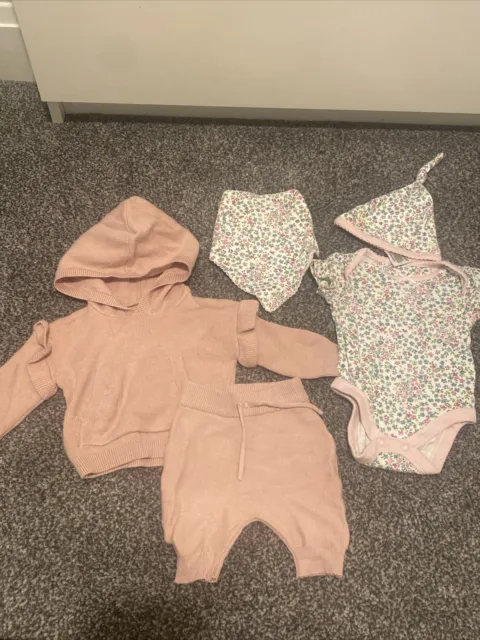 baby Girls Tiny Baby clothes Bundle - x5 Pieces George /Mothercare