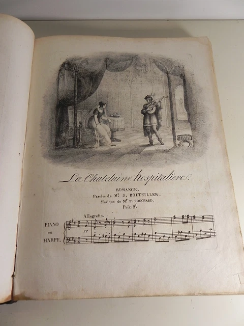 recueil de partitions anciennes de musique signées PIANO HARPE Partition sheet 5
