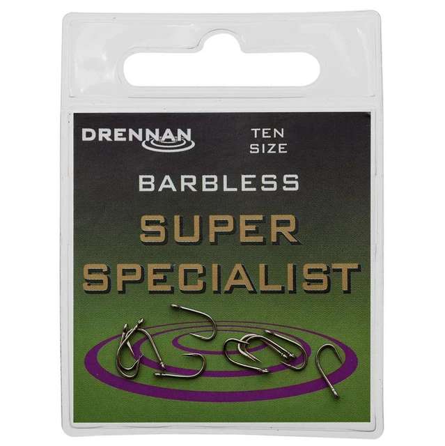 Drennan Super Specialist Extra Strong Big Fish Barbless Hooks Pack of 10