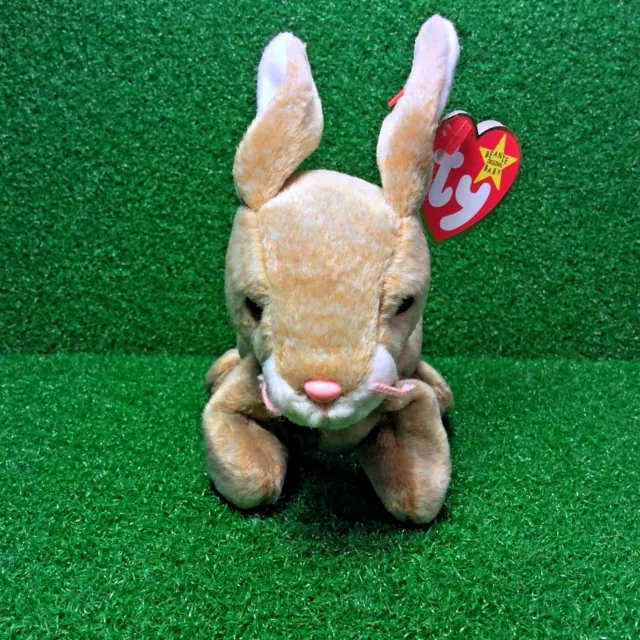 Ty Beanie Baby Easter Special Nibbly The Bunny Rabbit Retired Plush Toy - MWMT 2