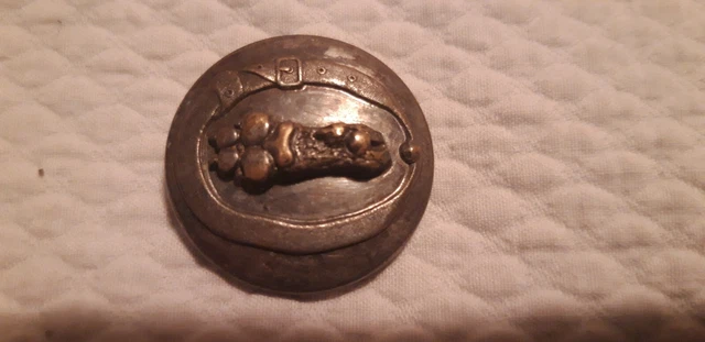 RARE ANCIEN BOUTON chasse vénerie en laiton embouti sanglier courant 4 EUR 6,00 - FR