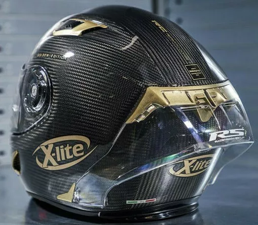 M 2023 Motogp X-Lite X803 Rs Carbon Limited Gold Edition Motorcycle Race Helmet