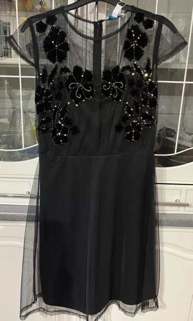 Blue Vanilla Black Party Evening Dress With Sequins Size 8 BNWT TOWIE