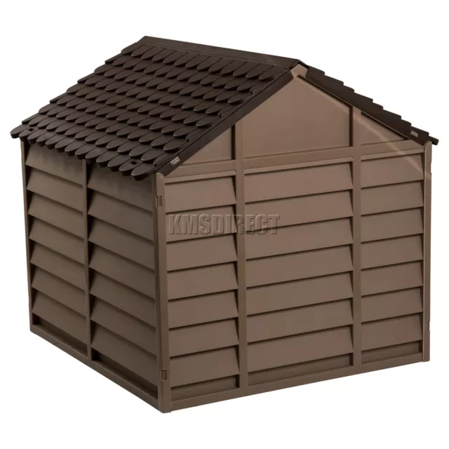 Starplast Outdoor Dog Kennel – Large - Winter Shelter Plastic Animal Hut Mocha 3