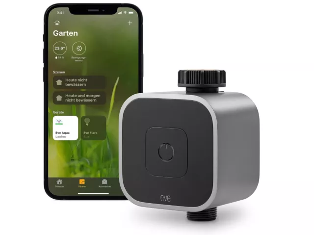 Eve Aqua – Smarte Bewässerungssteuerung per App oder Siri, Gießen von unterwegs