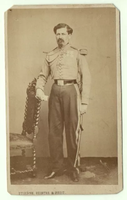 1865 vintage cdv photo portrait of a military medals Paris - militaria