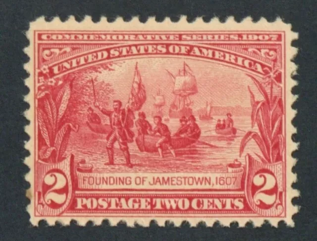 Us Stamps Sc# 329 Founding Of Jamestown  Mh Og Scv $32.50