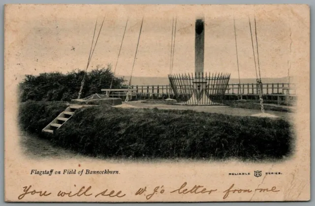 Postcard Flagstaff Bannockburn Stirlingshire Scotland Posted 7th Dec 1903 UB PM