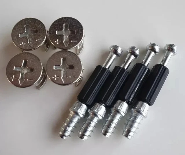4 écrous De Verrouillage IKEA + 4 Tiges Pour BRIMNES – Réf 110630 & 110115 – Neuf