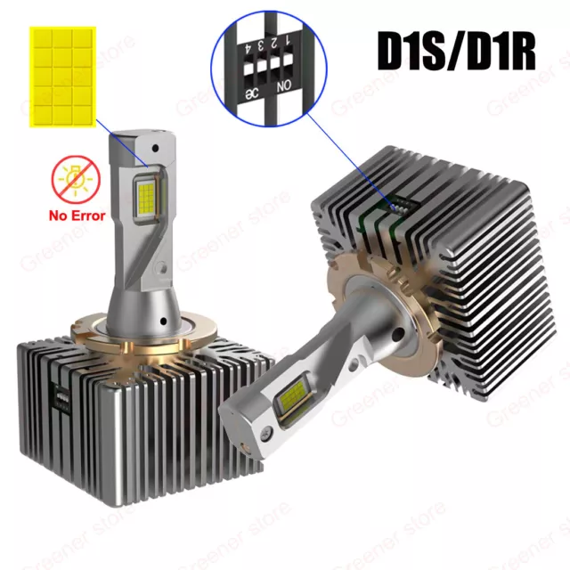 D1S D1R Voiture LED Phare Lampe 50000LM 130W Remplacer HID Xénon Lumineux 6500K