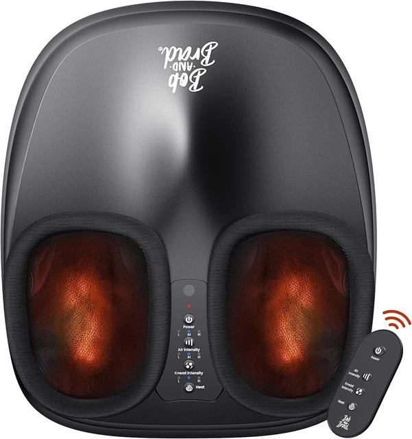 FOOT MASSAGER MACHINE with Heat and Remote by BOB AND BRAD Shiatsu