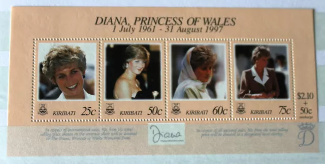 Kiribati 1998 Diana Prinzessin von Wales Princess of Wales Block MNH