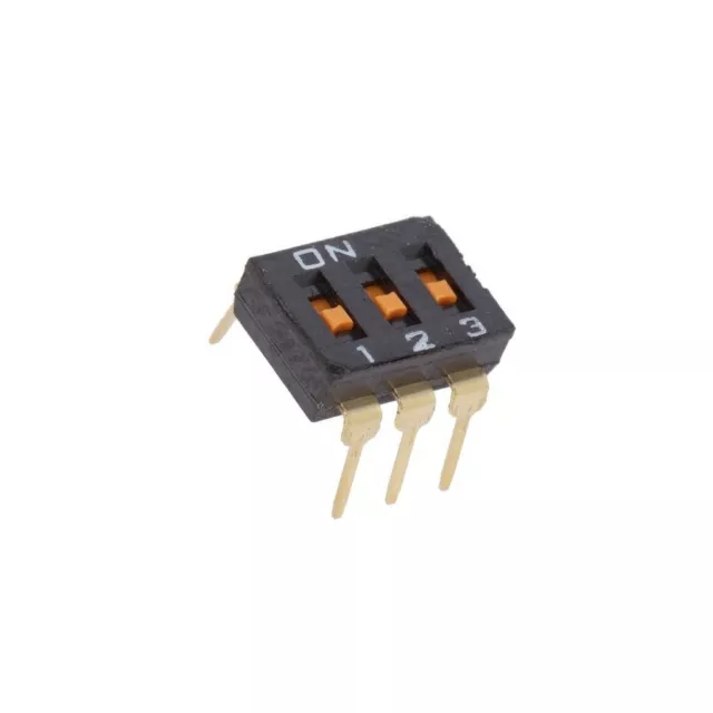 Interruttore A6T-3101: DIP-SWITCH numero sezioni: 3 ON-OFF 0,025A/24VDC OMRON O