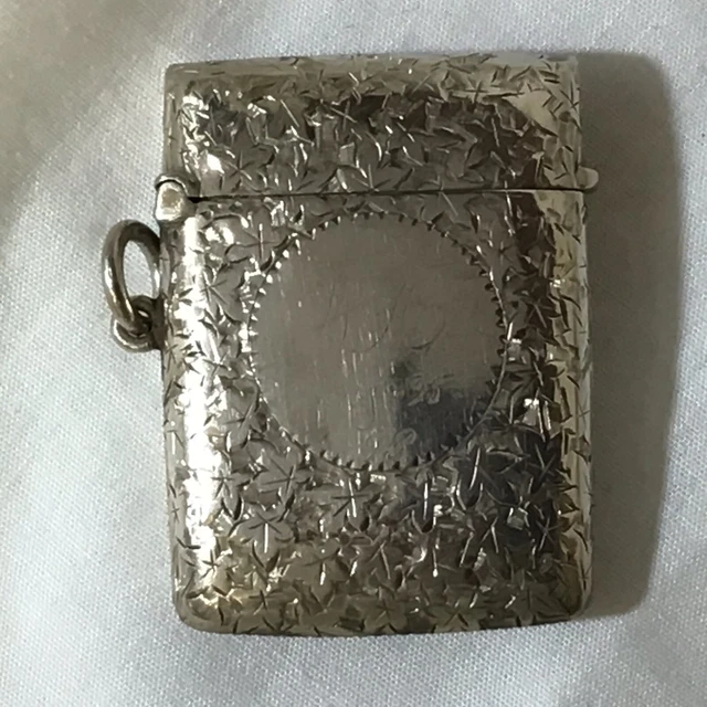 1897 Solid Silver Vesta Case By Constantine & Floyd 23.54g