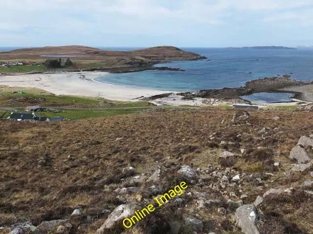 Photo 6x4 Sandy beach at Mellon Udrigle Viewed at low tide from the slope c2014