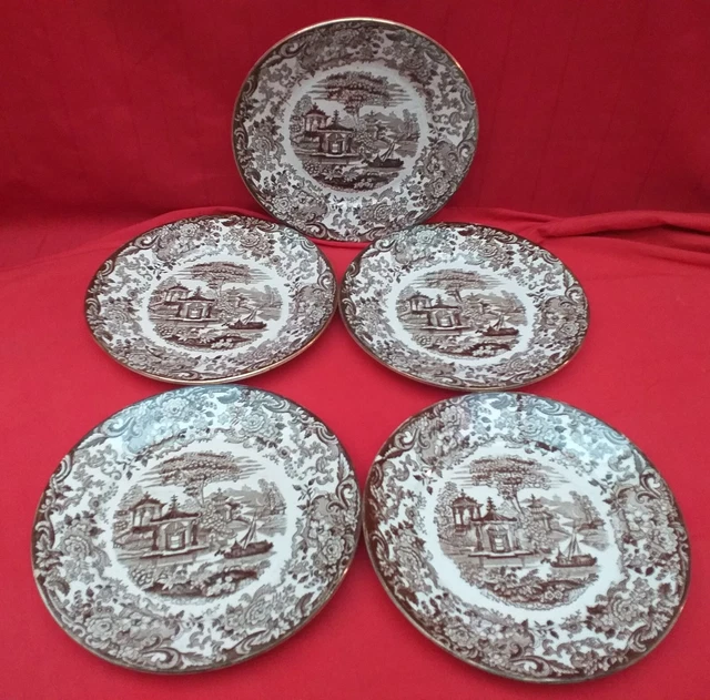 5 Platos Planos De La Cartuja De Sevilla Pickman