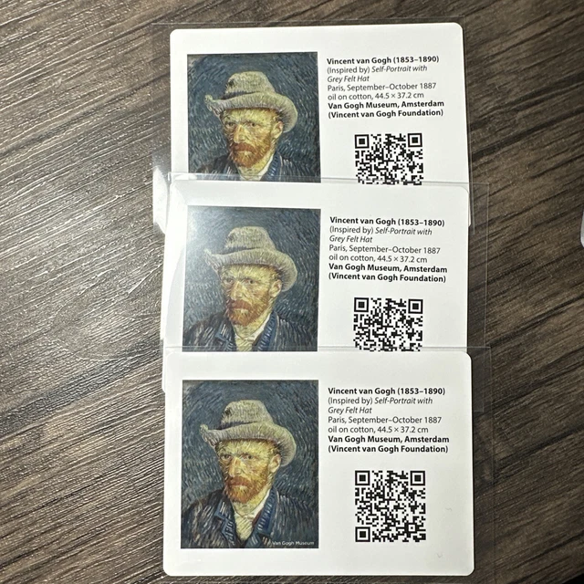 PIKACHU MIT GRAUEM Filzhut Promo Vincent Van Gogh Einsatzkarte Neuwertig x 3 EUR 11,73