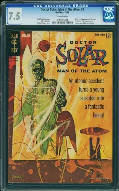 DOCTOR SOLAR, MAN OF THE ATOM #1 CGC VF- 7.5 (Gold Key, 1962)