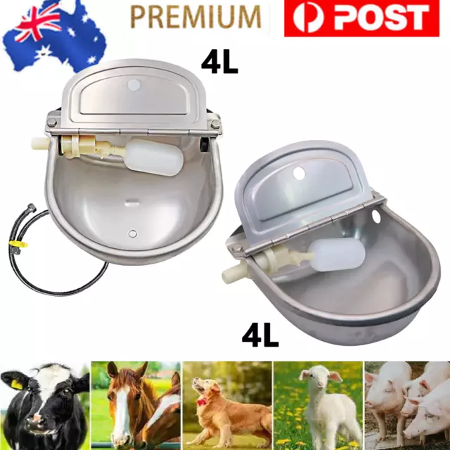 Stainless Pipe Water Trough Bowl Auto Drinking For Dog Horse Chicken Auto Fill