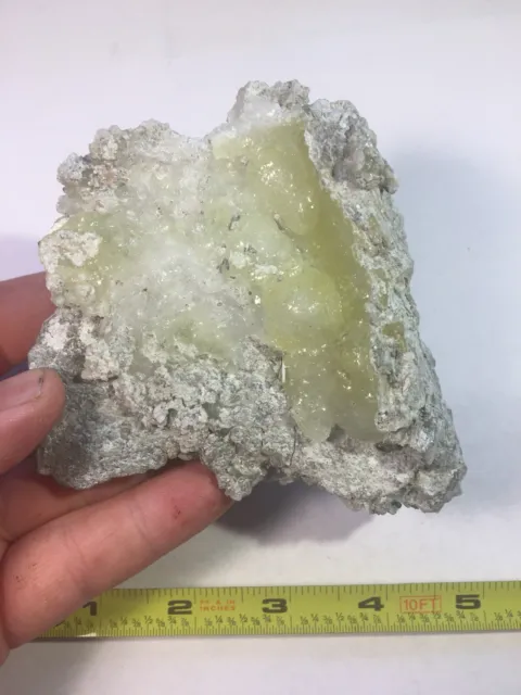 Natural Large Brucite Magnesium Hydroxide Crystal Cluster Specimen Yelllow