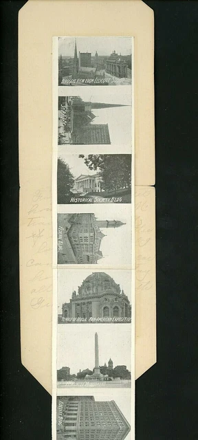 Buffalo, New York NY Vintage Fold Out Novelty postcard Old Home Week w/ views 3
