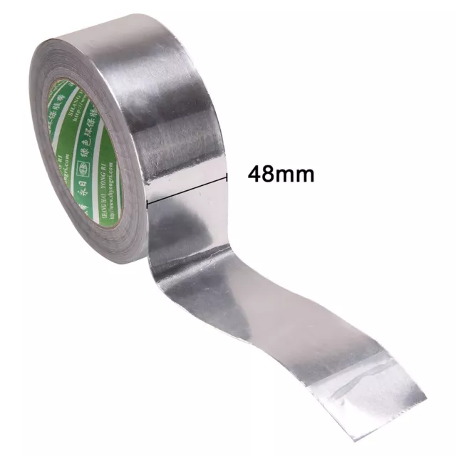 3Big Rolls 48mmx50m Aluminium Foil Self Adhesive Heat Insulation Tape duct NEW 2