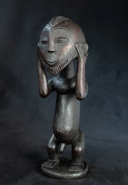 Bembe Male Ancestor Statue, D.R. Congo, Zambia, Central African Tribal Art