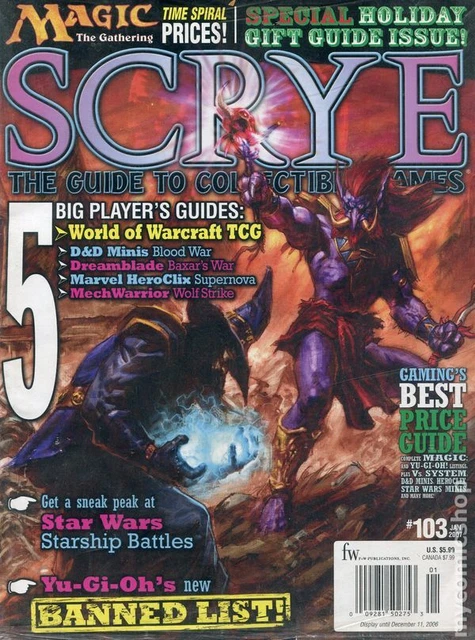 SCRYE THE GUIDE to Collectible Games #103 VG 2003 Stock Image Low Grade ...