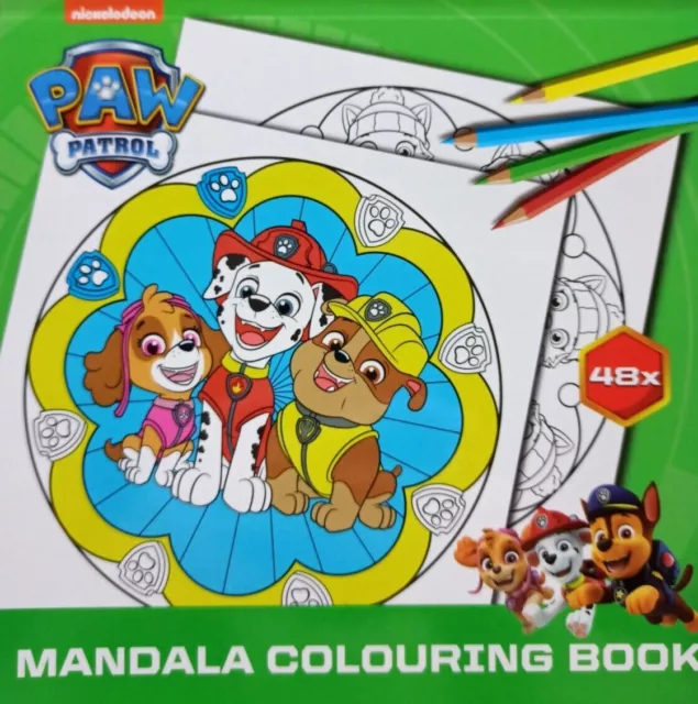 Mandala Malbuch PAW PATROL  für Kinder 48 Malvorlagen Malen Zeichnen Malspaß