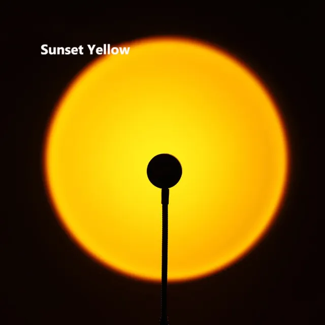1x Sunset Sunrise Yellow Color Projection Lamp USB LED Decor Atmosphere Light