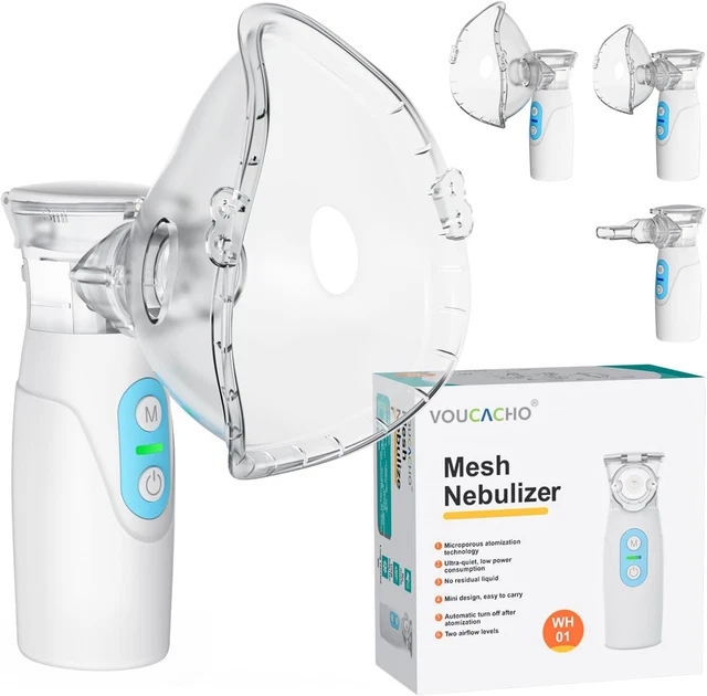 VOUCACHO 3 In1 Aerosol Portatile Silenzioso, USB-C Ricaricabile Ultrasuoni Macch