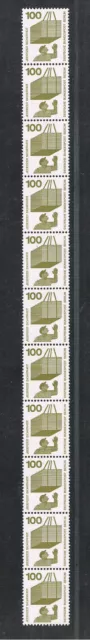 Unfallverhütung 11er Rollenanfang 410A Rb 100/500 rote Nr, postfrisch ungeknickt