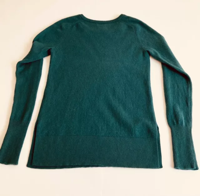 Halogen Cashmere Sweater Women's Small Petite Long Sleeve  Crewneck Teal 2