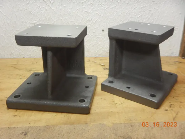 2 Eq Base 125Mm Non-Ferrous Metal Riser Pedestals Bases Angle Plates Machinist