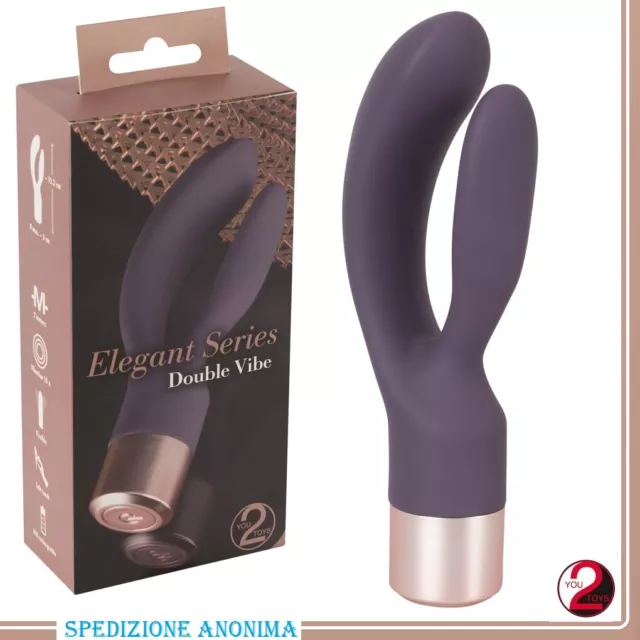 Sexy x Toys Fallo_Vibrator Ricaricabile Elegant Rabbit Double Vibe Silicone Anal