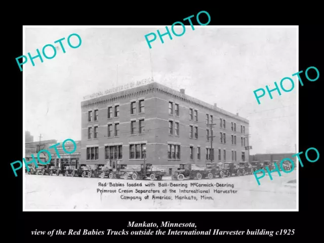 Old Large Historic Photo Of Mankato Minnesota International Harvester Store 1925