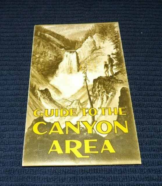 Vintage 1967 National Park Service Yellowstone Guide to Canyon Area Souvenir Map