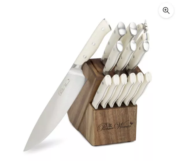 NIB The Pioneer Woman Cutlery Prep Knife Set 5 Pieces Mazie w/Knife Block  HTF