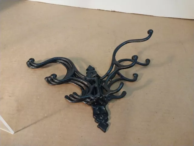 VICTORIAN STYLE CAST IRON SWING ARM WALL HOOK 5 ARMS Coat RACK TAIWAN