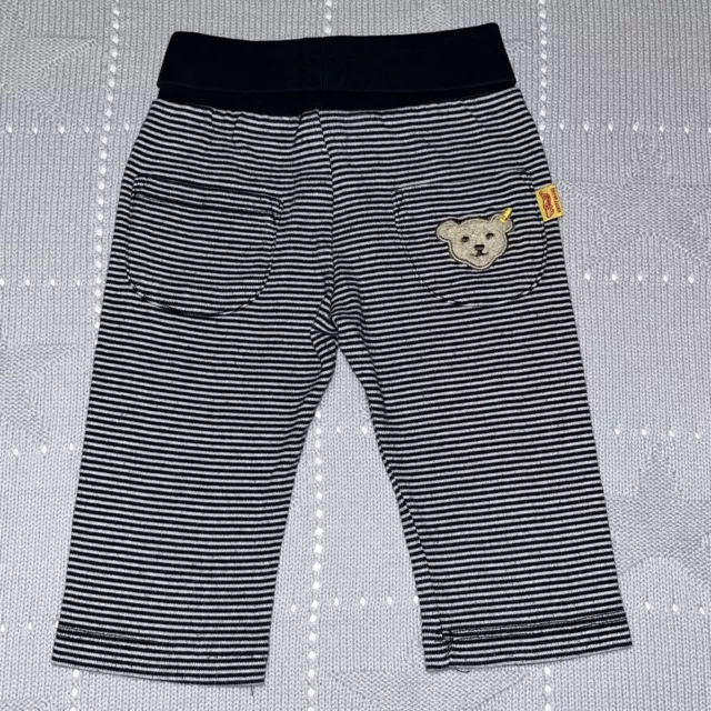 STEIFF ❤️ Baby Unisex ❤️ Wohlfühlhose * Hose ❤️ Blau Weiß * Teddy ❤️ Gr. 68