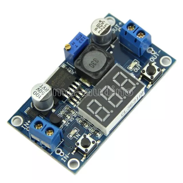 LM2596 Buck Step-down Power Converter Module 4.2-40V to 1.25-37V LED Voltmeter