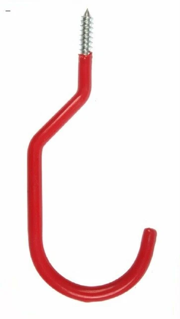 Stanley National S132-600 6" Zinc Plated Red Overhead Bicycle Storage Hook