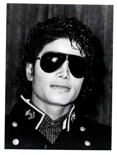 Michael Jackson Military Jacket Sunglasses Original 7x9 Photo Stamped 1985